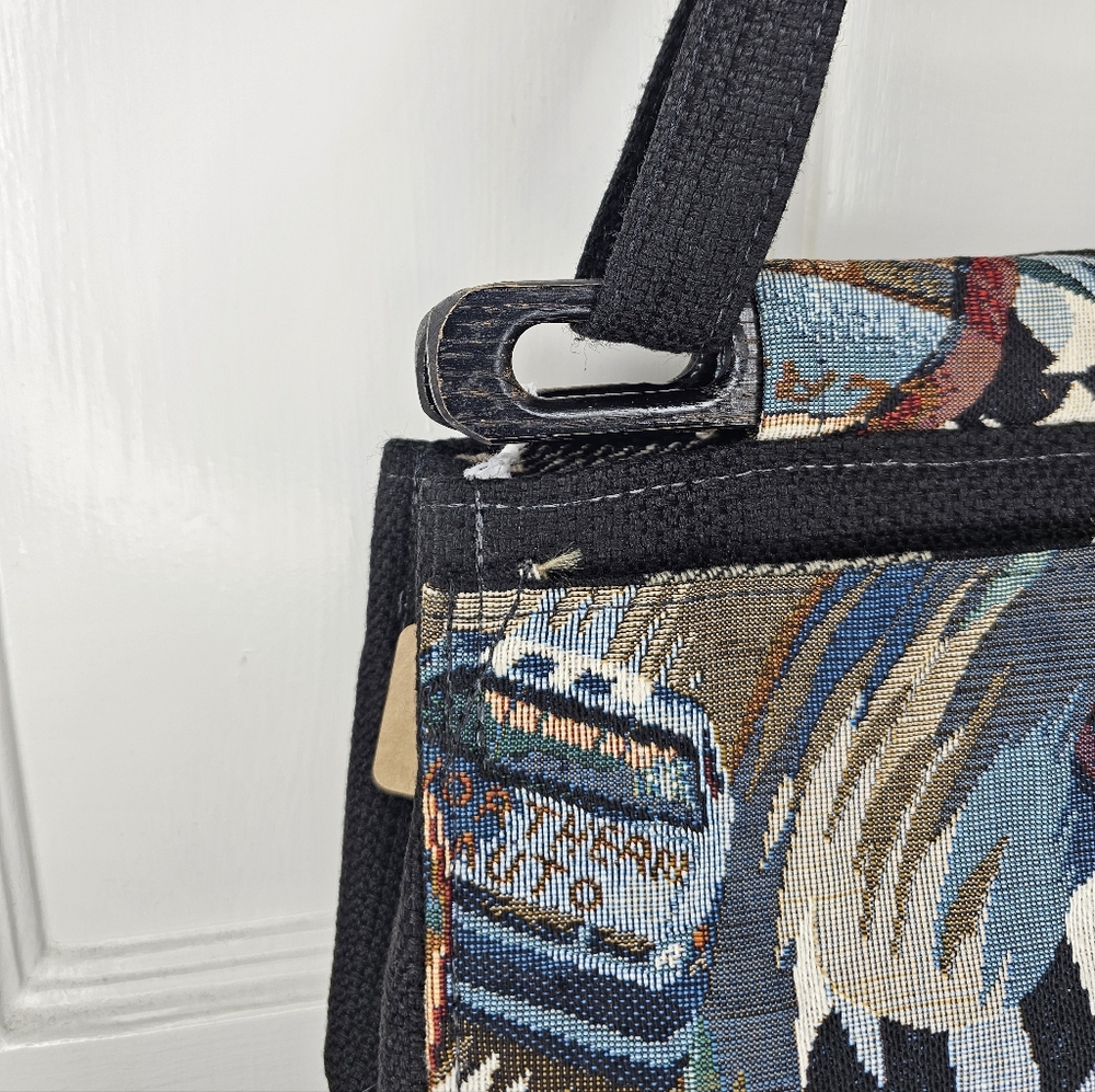VTG Racing Car Tapestry Handbag - Picture 4 of 13